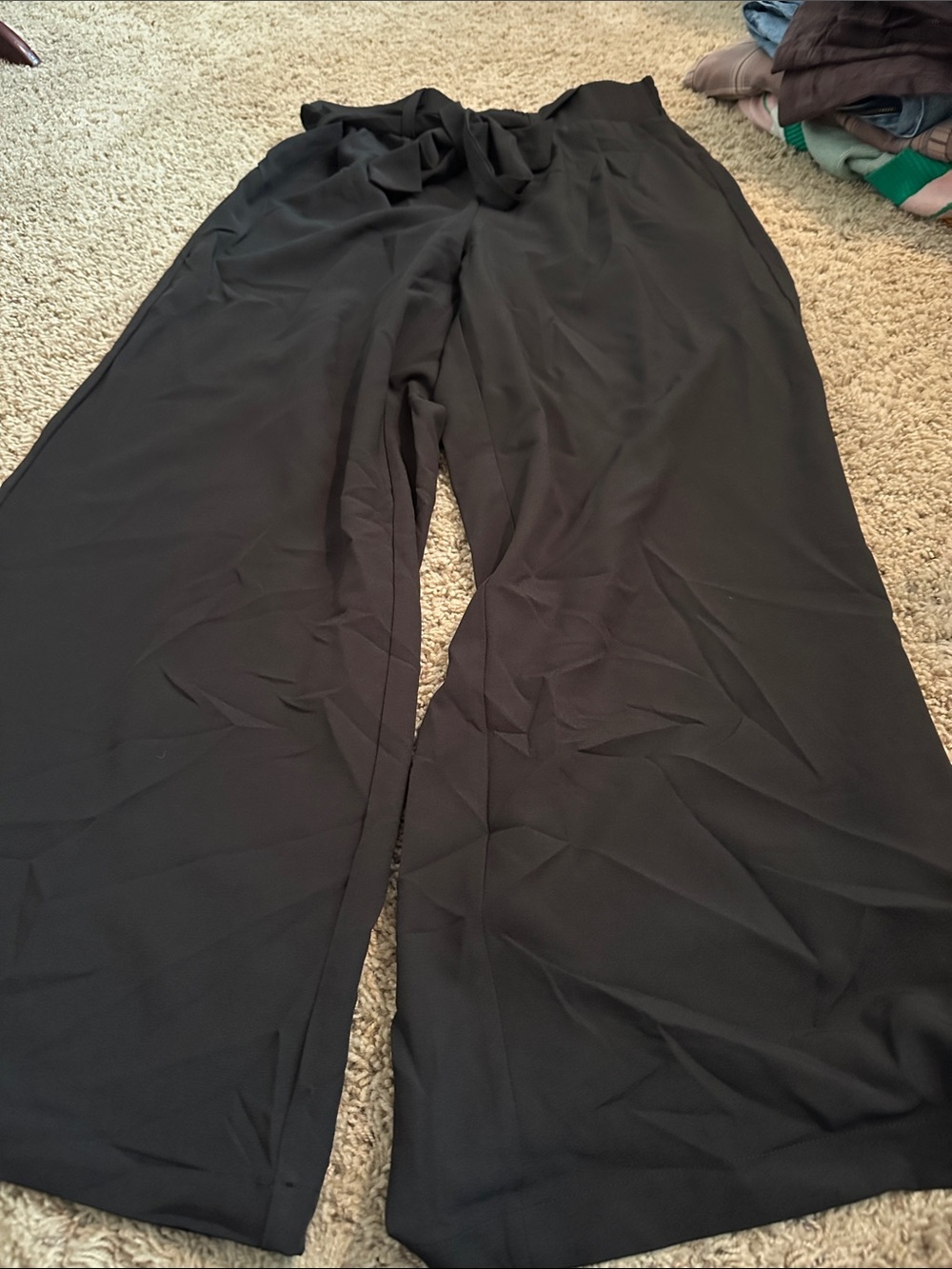 torrid Black Wide Leg Tie-Waist Palazzo Pants